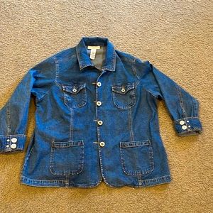 SAGHARBOR STRETCH JEAN JACKET 2X SALE